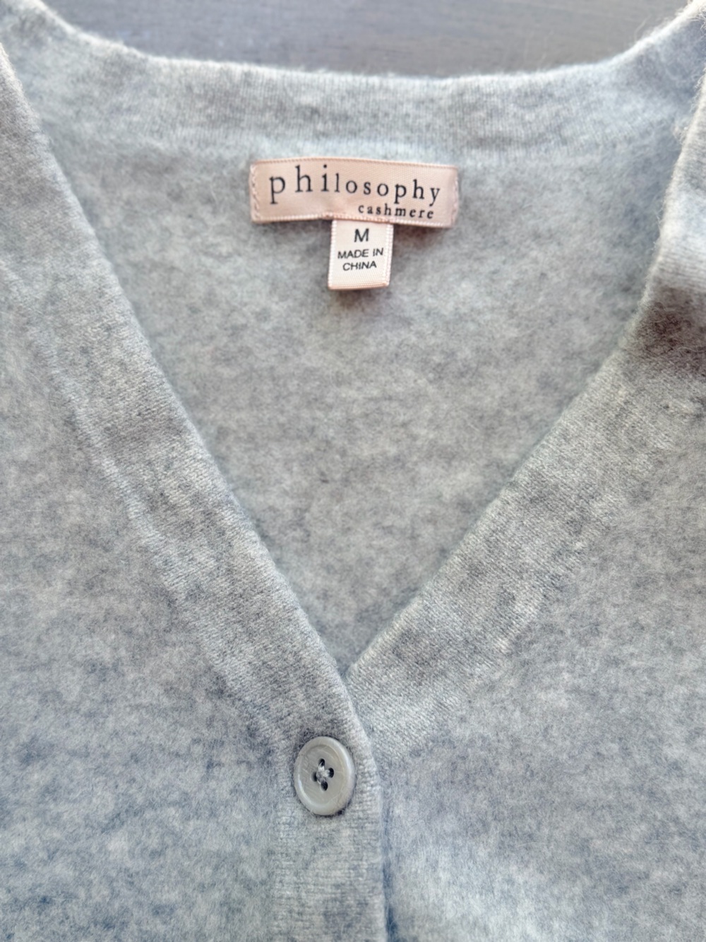 Philosophy 100% Cashmere Star Cardigan Kids Size M Gray - Picture 5 of 8